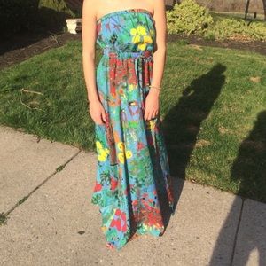 Strapless maxi dress